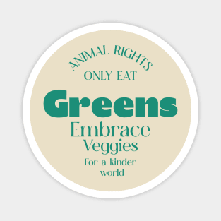 Animal Rights Plant Based Diet Magnet